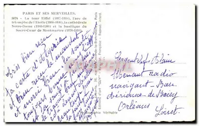 Paris e suas maravilhas — 3074 — Editor GUY — Verso