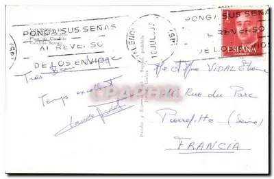 Place do Caudillo — Valência — editor Pongas Sus Señas, n° (45) — Verso