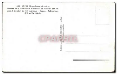 Le Puy-en-Velay — Cathédrale — Édition Le Puy — Rewers