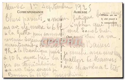 Lourdes — Panny Marii z koroną i Zamek Fort — LL, 64 rue Bonaparte, Paris — Rewers