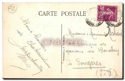 Châteaudun — Poort van Champdé (16e eeuw). — Fototypie L. A. Châteaudun, n°28 — Achterkant