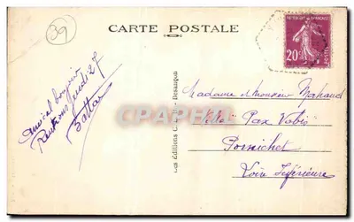 Źródło i wodospad Lançot — piękne miejsca w Franche-Comté — Wydawnictwo C. L. Besançon n°566 — Rewers