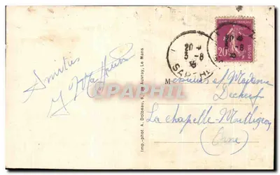 La Flèche (Sarthe) — Vista geral — Sociedade Lecacheux, Impressor — Verso