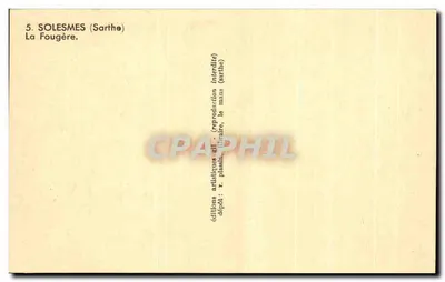 Solesmes (Sarthe) — La Fouguère — edições artísticas Gil — Verso