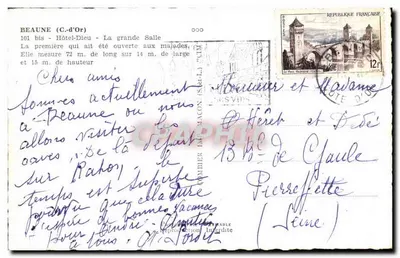 Beaune - Hôtel-Dieu - Wielka Sala — wydawca Nowoczesna pocztówka — Rewers