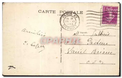 Paryż — Le Lion de Belfort — wydawnictwo La Cigogne, n°125 — Rewers