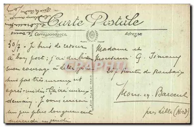 Versailles — Palais du Petit Trianon — Chambre de Marie-Antoinette — LL. — N° 218 — Verso