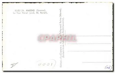 Cygula – Wieża Perret – wydawca André Leconte, nr 0001 — Rewers