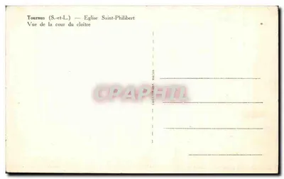 Tournus (S.-et-L.) — Kerk van Sint Filippe — Uitzicht op de binnenplaats van het klooster — Cim — Achterkant