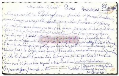 Cherbourg — Lembrete — Edições Gaby — Verso