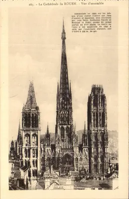 A Catedral de Rouen — Vista geral — Cartas 'La Cigogne', Rouen