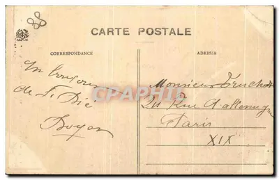 Stara pocztówka Saint Die Roche de La Bure Ou Des Corbeaux Massif de la Bure — Rewers