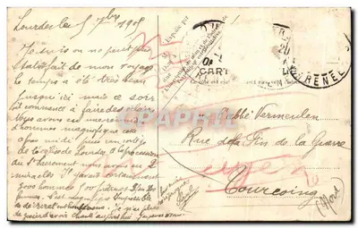 Lourdes — Vista generale sulla Basilica presa dal Forte — Paris No. 1748 — Verso
