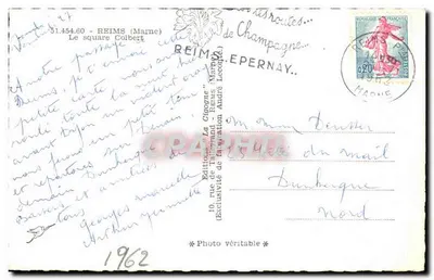 O square Colbert — Reims (Marne) — Éditions de Talibrand — Verso