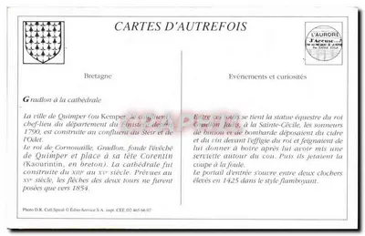 Quimper — A Catedral (Lado Norte) — LL — Verso