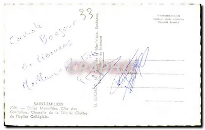 Saint-Émilion — Ruiny kościoła i klasztoru — Tito — Rewers