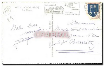 La Pique — Luchon (H.G.) — Wydawnictwo Francuskie — Rewers