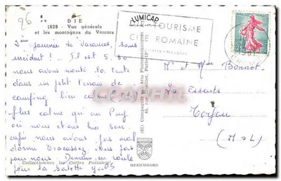 Ogólny widok gór Vercors — Compagnie des Arts Photographiques, Paryż — n° 1629 — Rewers