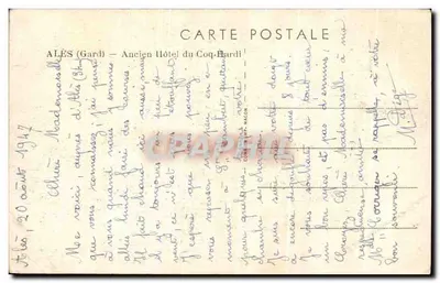 Alès (Gard) — Starszy Hotel Koźla Bardi — Komitet P.P. MACON — Rewers