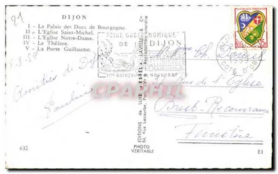 Dijon — Kolekcja zabytków — Wydawnictwo Luxe Estelle, Paryż — Rewers