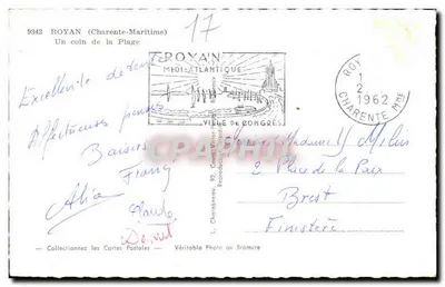 Royan (Charente-Maritime) — Un coin de la Plage — L. Chataigneaux — Verso