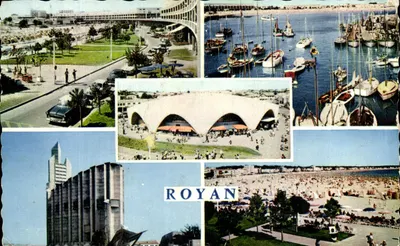 CPSM Royan Le Front De Mer La Port Le Marche Couvert