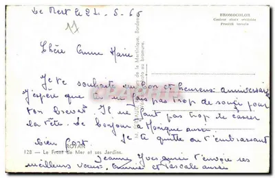 Le Front de Mer et ses Jardins — M. PÉRAUD, Bordeaux — n°128 — Verso