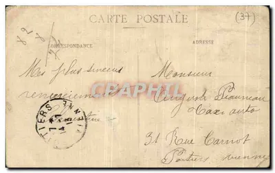 Tours (Indre-et-Loire) — Le Palais de Justice — Éditeur E.A.T. n° 1601 — Verso