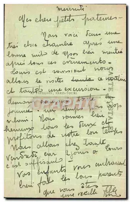 Tours (Loire-et-Loire) — Vue générale vers la Gare — A.P. — Verso