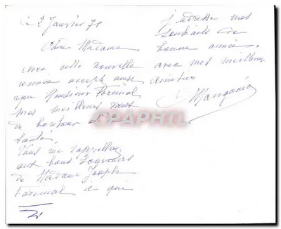 Paisagem invernal — Boa Ano — carta postal — Verso