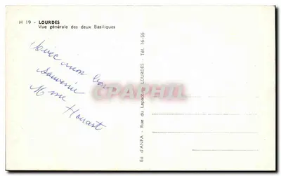 Lourdes — Ogólny widok dwóch basylik — Wyd. ANFA — Rewers