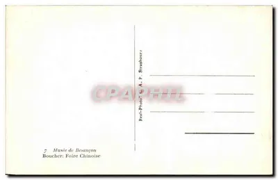 Feira Chinesa — Museu de Besançon — Boucher: A. P. Strasbourg — Verso