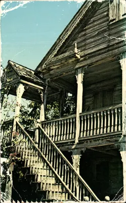 Bilhete postal antigo Ilha do Porto (Bahamas) A Velha Casa a partir de uma Fotografia de Barbara Young