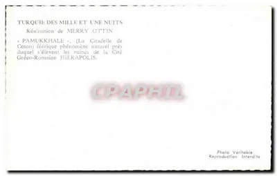 Pamukkale — Fenómeno natural — Realización de Merry Ottin — Reverso