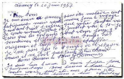 Annecy e seu lago — vista panorâmica e cenas locais — Edições da Nébula, n°133 — Verso