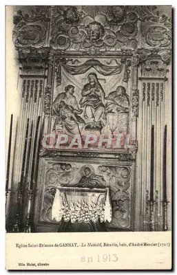 Igreja de São Etienne de GANNAT — A Natividade, retábulo de madeira de André Mercier (1723) — Mile Malot, livraria