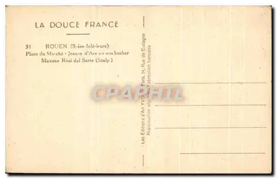 Joana d'Arc — Estátua — Maxime Réal del Sarte (Escultor) — Verso