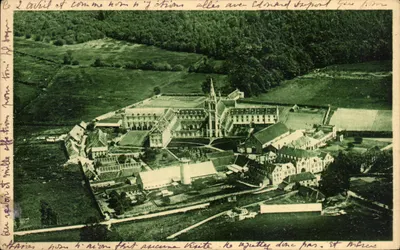 Abadia da Grande-Trappe — Vista frontal — Abadia N.D. da Grande-Trappe, 3 k. 5 de Soligny-la-Trappe (Orne)