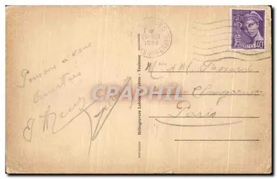 Lourdes — Vue plongeante sur la basilique — Héliogravure Labourdes Frères n°858 — Reverso