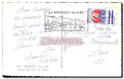 Vista aérea do lago do Bourget — Edições Télé, n°164 — Verso