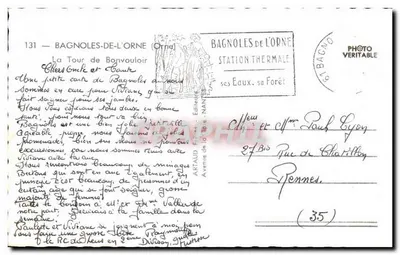 Bagnolès-de-l'Orne — A Torre de Bonvouloir — Gaby — Verso