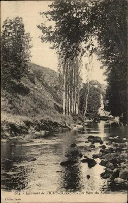 Arredores de VICHY-CUSSET — As margens do Sicbon — Edição Jacob, n° 664