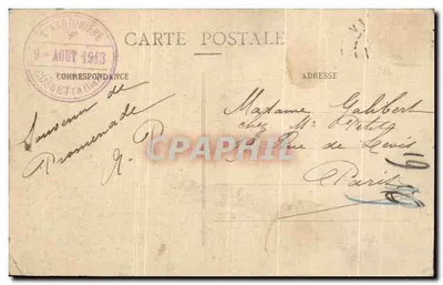 Arredores de VICHY-CUSSET — As margens do Sicbon — Edição Jacob, n° 664 — Verso