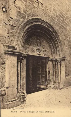 Salon — Portal da Igreja de São Miguel (século XII) — Ed. P. Michel pai, do Comércio