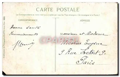 Monte-Carlo — View Taken Between the Pines — Edition Giletta, photo. Nice, n°736 — Back