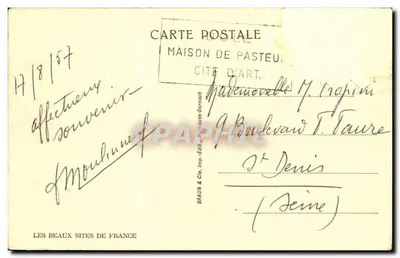 Strada di Morez a Rousses — Cartolina d'epoca n°5158 — Casa di Pasteu, Dornach — Verso