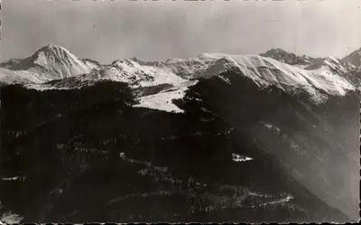 Le Collet d'Allevard en hiver — Vue aérienne — Édition Albert Feugier, Allevard