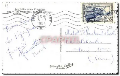 Les Grands Goulots — Les Belles Alpes Françaises — Wydawnictwo Artystyczne André, Grenoble — Rewers