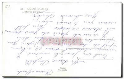 Arras — Hotel de Ville — Editore MAGE — Verso