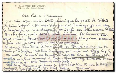 Bagnolles-de-l'Orne — Igreja do Sagrado Coração — Editor: Imprensa R. Arnaud, Bagnolles-de-l'Orne — Verso